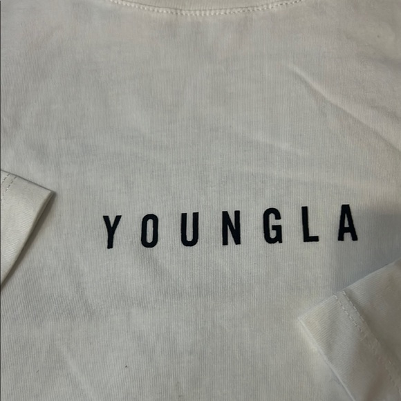 YoungLA White Short Sleeve Tee Minimalist Design - Picture 2 of 4